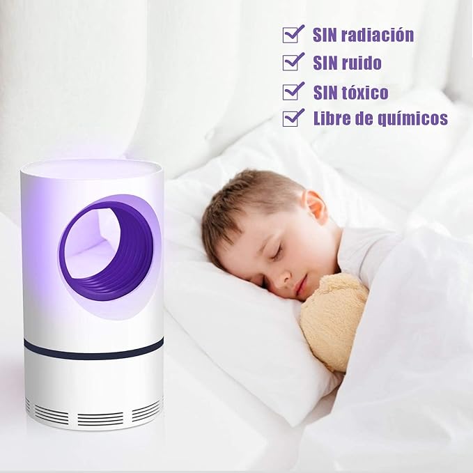 Trampa Lámpara Led Luz UV Mata Mosquitos