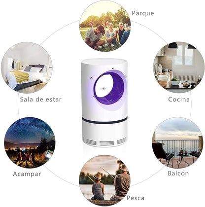 Trampa Lámpara Led Luz UV Mata Mosquitos